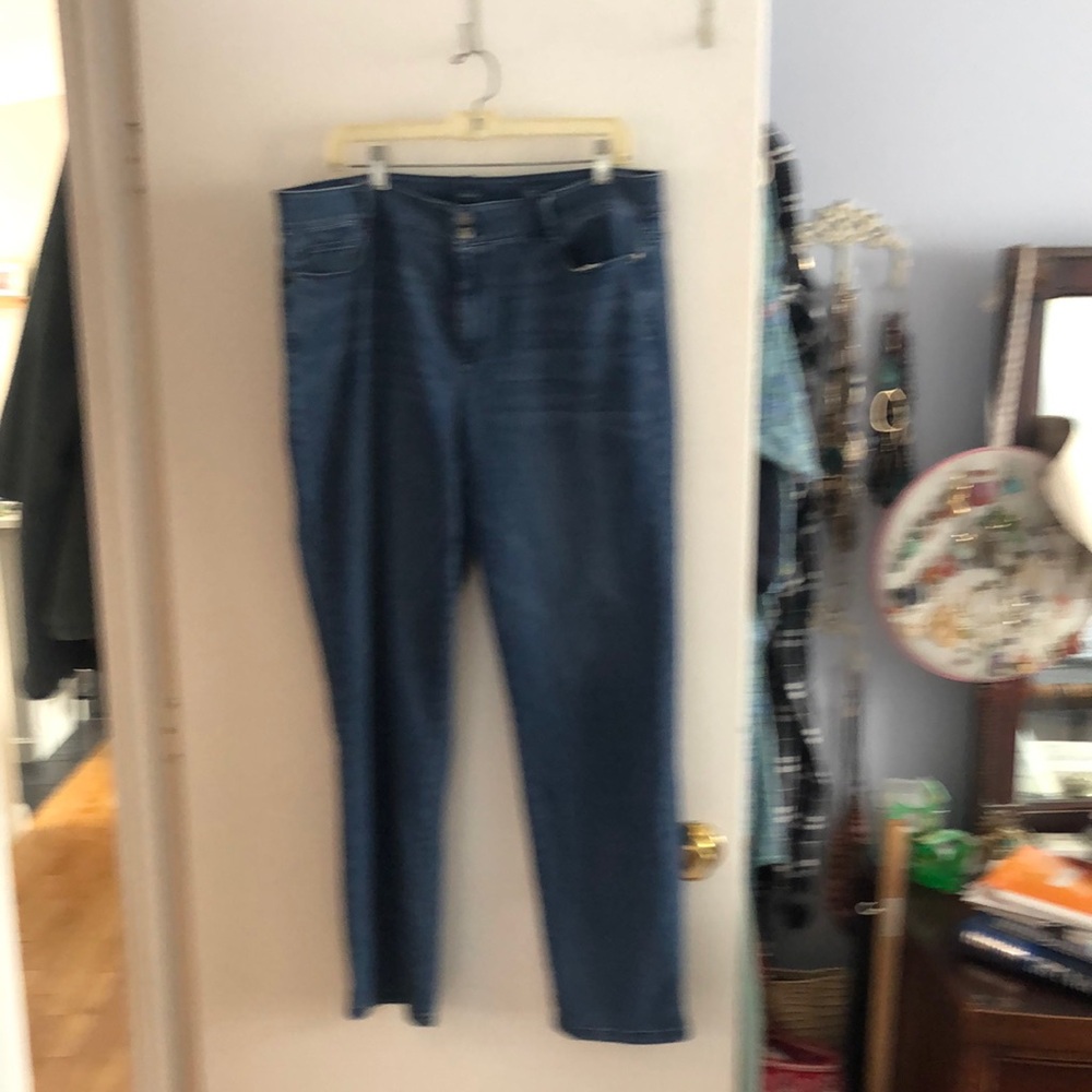 J. Jill Blue Straight Leg Jeans Classic Denim